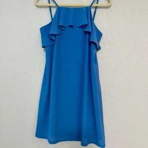 Joy Joy Ruffled Blue Dress